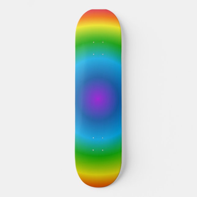 Psychedelic Rainbow trip pattern Skateboard Deck (Front)