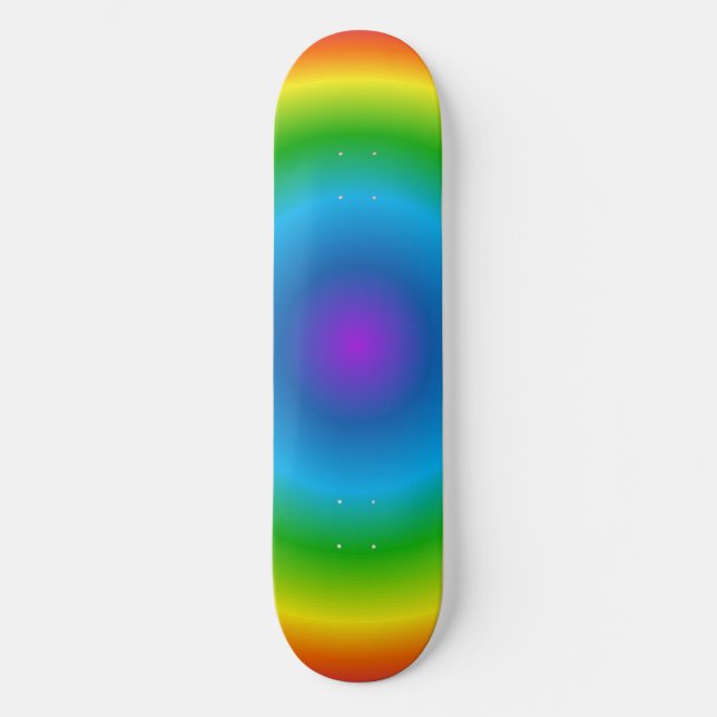 Psychedelic Rainbow trip pattern Skateboard Deck (Front)