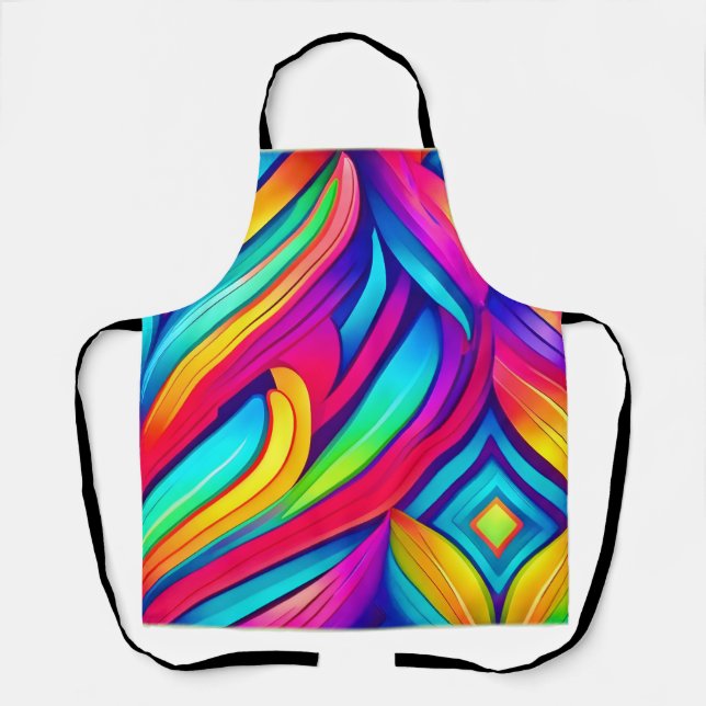  Psychedelic Rainbow Vortex Apron (Front)