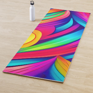  Psychedelic Rainbow Vortex Yoga Mat
