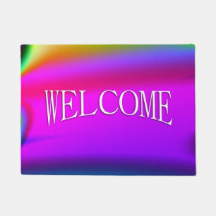 Psychedelic Rainbow Welcome Doormat