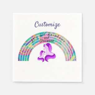 Psychedelic Rainbows and Unicorns Thunder_Cove Napkin