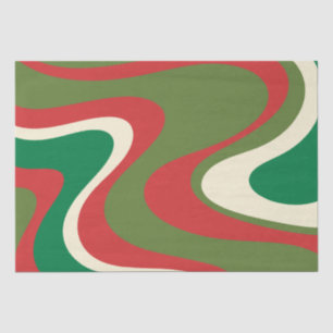 Psychedelic Retro 60s 70s Abstract Christmas Tissue Paper