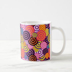 Psychedelic Retro 60s Swirl Design Coffee Cup Mug