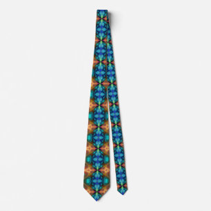 Psychedelic Retro Fractal Abstract Tie