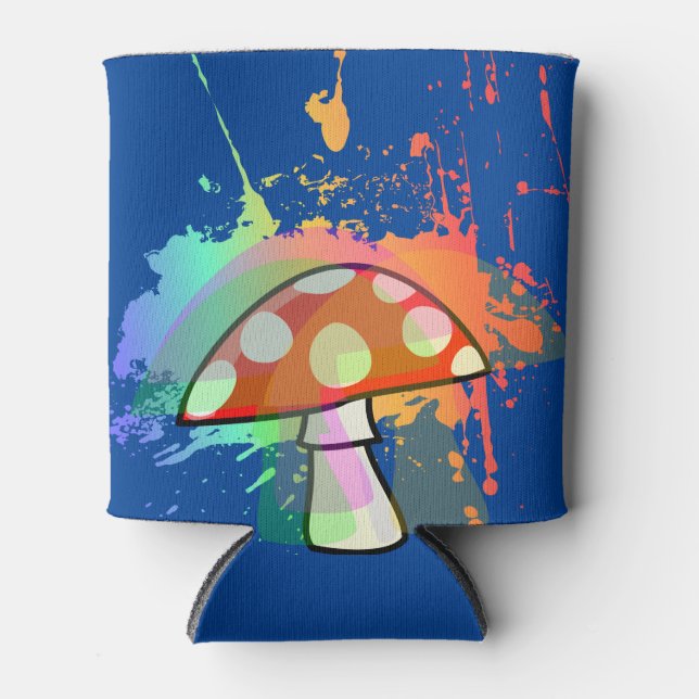 Psychedelic Retro Party Like It's 1969! Can Cooler (Front)