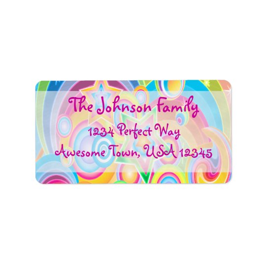 Psychedelic Retro Star Power Labels