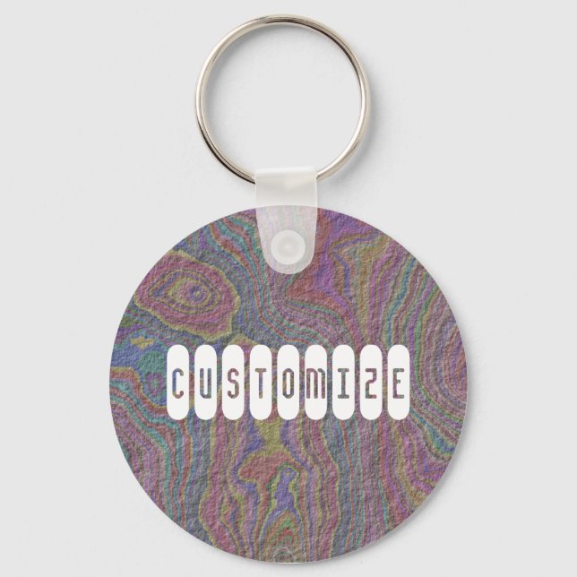 Psychedelic Rock - Template Key Ring (Front)