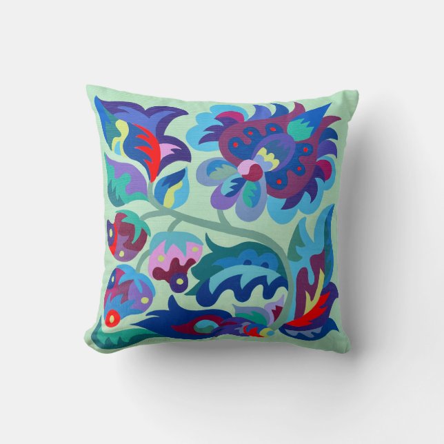 Psychedelic Samchykivka Strawberries Cushion (Front)