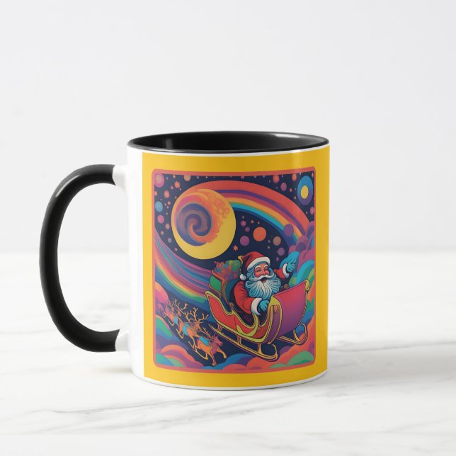 Psychedelic Santa  Mug (Left)