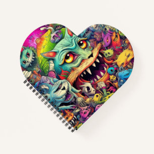 Psychedelic scary colours notebook