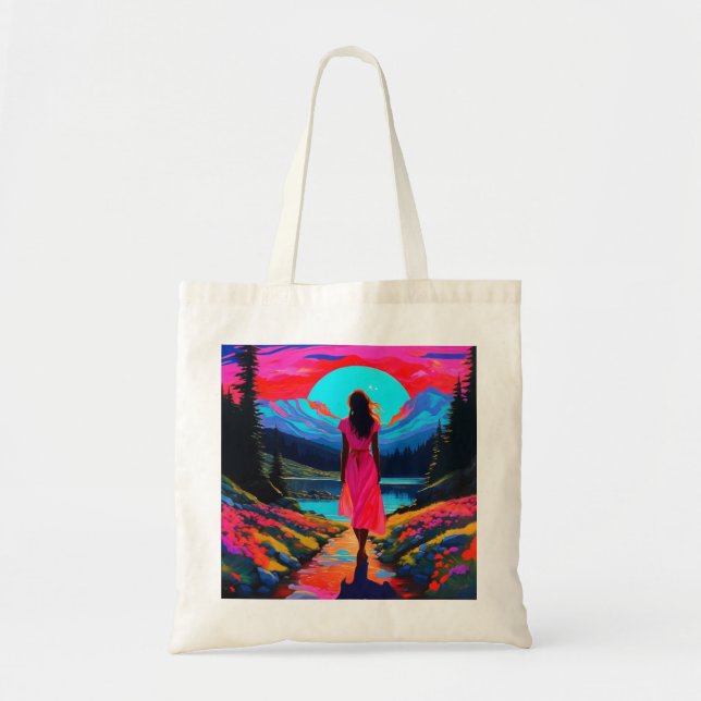 Psychedelic Scottish Landscape  Tote Bag (Front)
