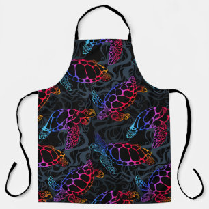 Psychedelic Sea Turtle: Boho Ocean Apron