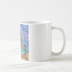 Psychedelic Sea Turtle Seahorse Art Coffee Mug