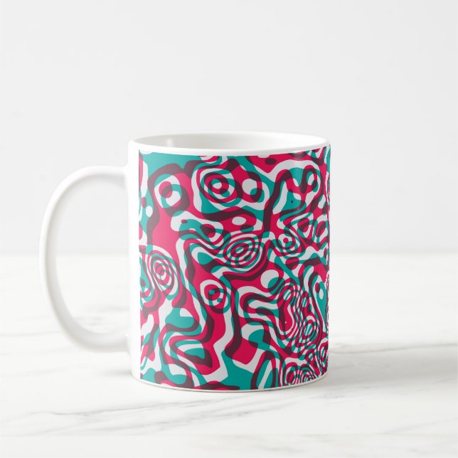 Psychedelic seamless pattern coffee mug (Left)