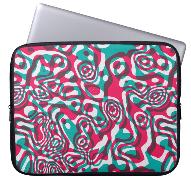 Psychedelic seamless pattern laptop sleeve (Front)
