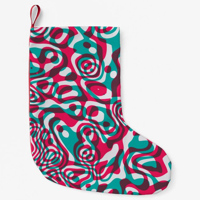 Psychedelic seamless pattern small christmas stocking (Front)
