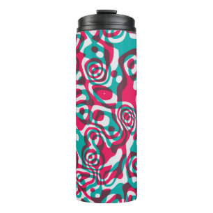 Psychedelic seamless pattern thermal tumbler