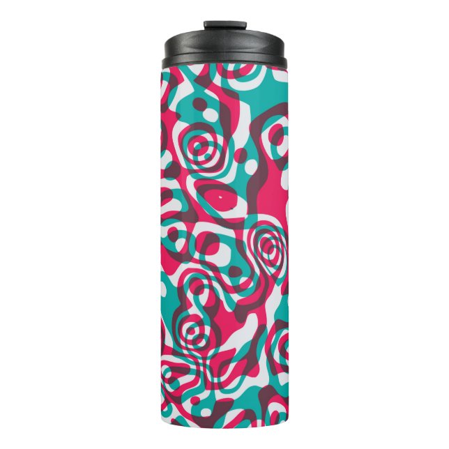 Psychedelic seamless pattern thermal tumbler (Front)