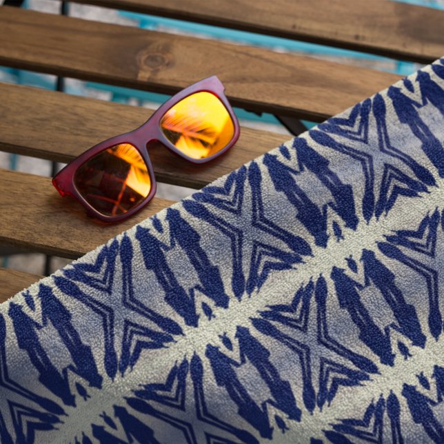 Psychedelic Shadow People in Navy  Beach Towel (Creator Uploaded)