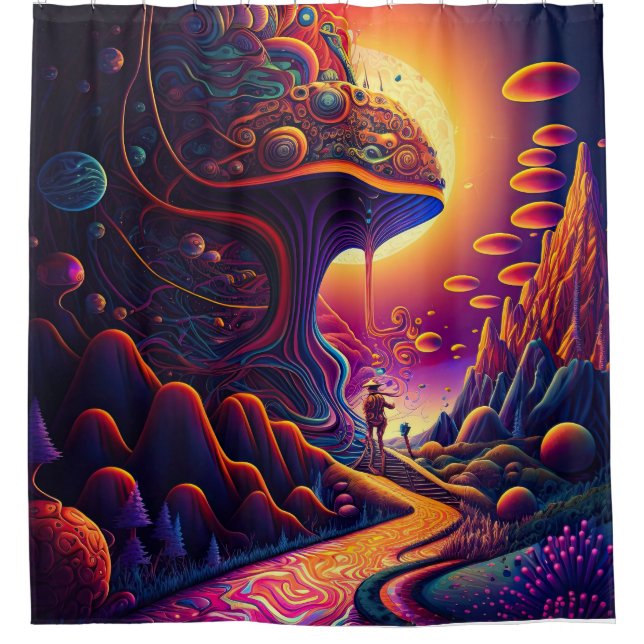 Psychedelic Shower Curtain (Front)