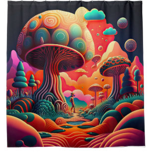 Psychedelic Shower Curtain