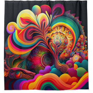 Psychedelic Shower Curtain