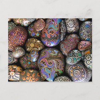 Psychedelic Silhouettes Rock! By Julie Ann Strickl Holiday Postcard
