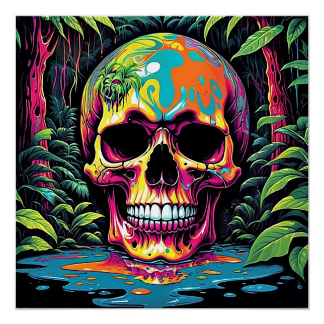 Psychedelic Skull 5 Poster (Front)