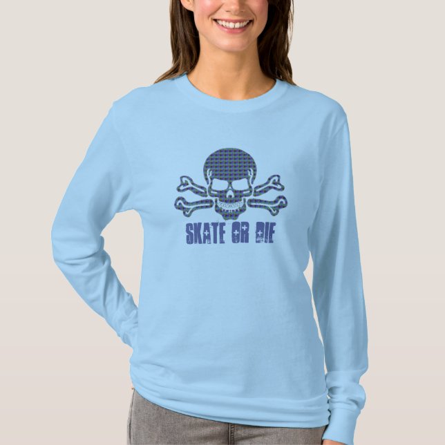 psychedelic skull and crossbones T-Shirt (Front)