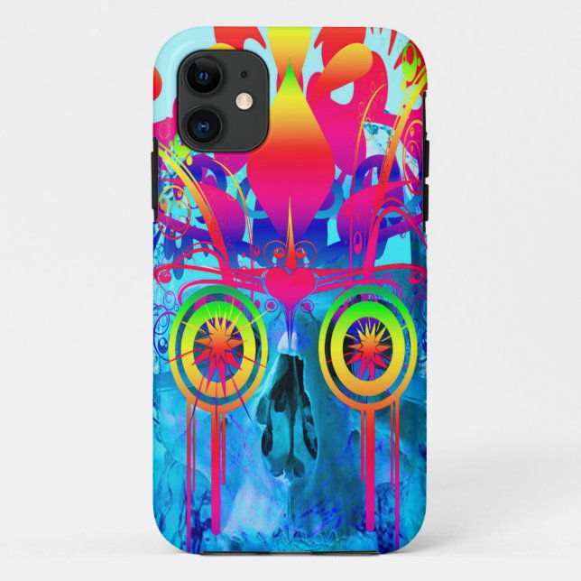 Psychedelic Skull Case-Mate iPhone Case (Back)