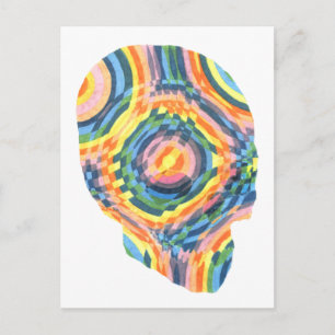 Psychedelic Skull II Postcard