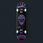 Psychedelic Skull Skateboard<br><div class="desc">Make this Psychedelic Skull Skateboard your own by adding your text. To access advanced editing tools, please go to "Personalise this template" and click on "Details", scroll down and press the "click to customise further" link. Ideal for any Occasion such as birthday or Graduation, for outdoor skateboarders who love the...</div>