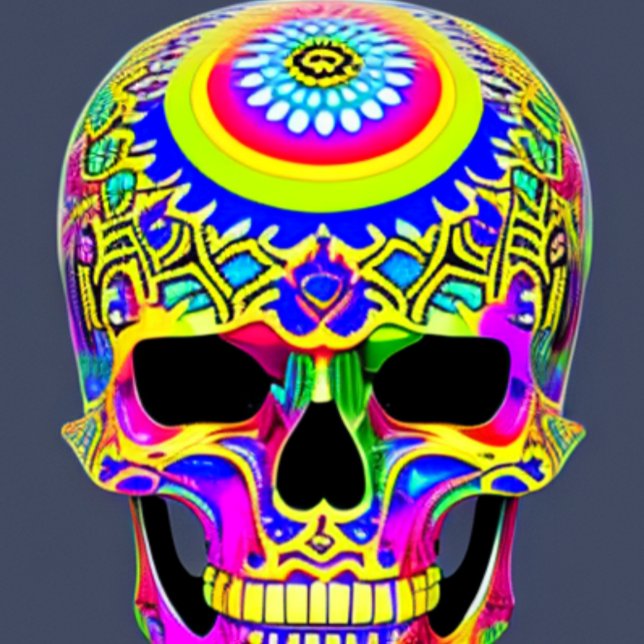 Psychedelic Skull T-Shirt (Creator Uploaded)