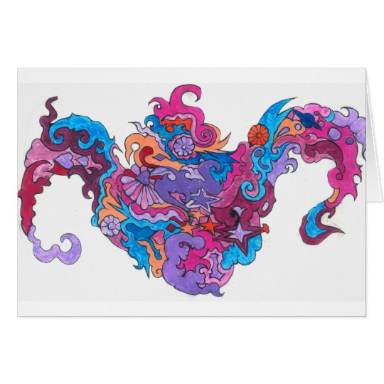 Psychedelic Smile Card