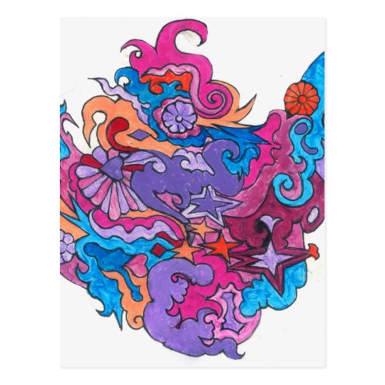 Psychedelic Smile Postcard