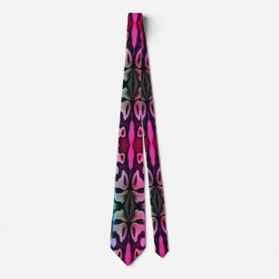 Psychedelic Snake Skin Print Novelty Neck Tie