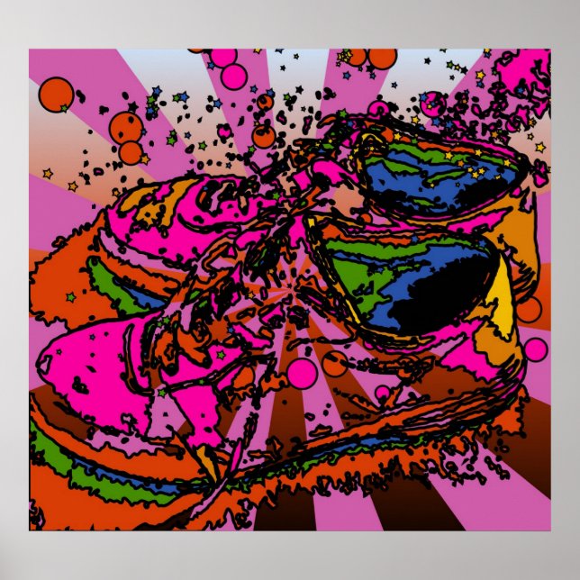 Psychedelic Sneaker Poster (Front)