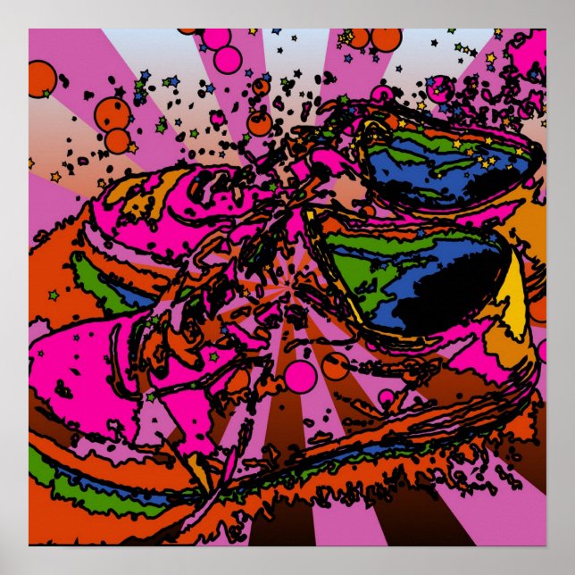 Psychedelic Sneaker Poster (Front)
