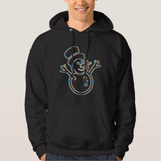 Psychedelic Snowman Trippy Christmas Party Winter Hoodie