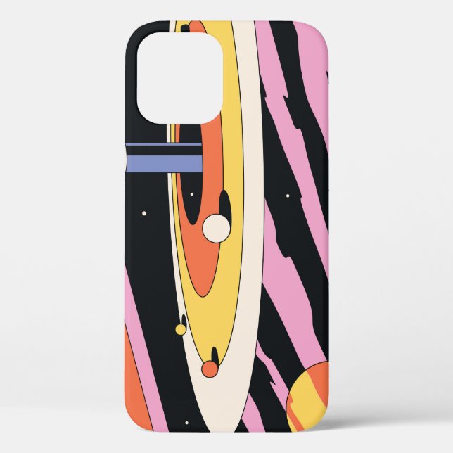 Psychedelic Space: 70s Geometric Shapes Case-Mate iPhone Case (Back)