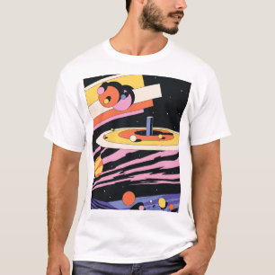 Psychedelic Space: 70s Geometric Shapes T-Shirt