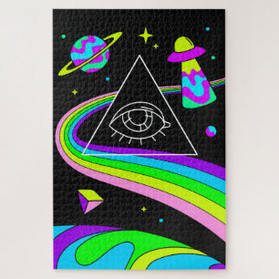 Psychedelic Spaces Out  Jigsaw Puzzle