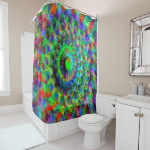 Psychedelic Spaceship....... Shower Curtain