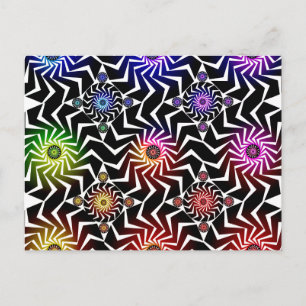 Psychedelic Spheres Pattern: Postcard
