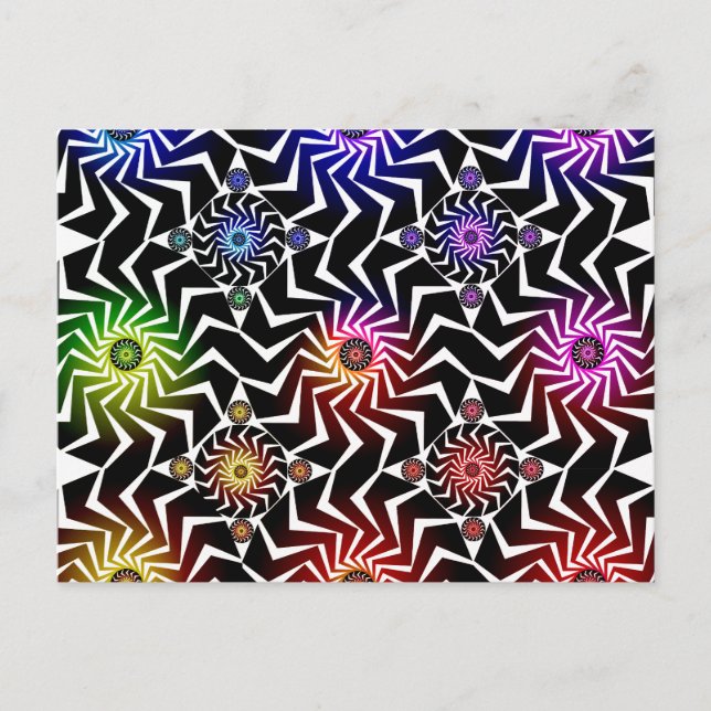 Psychedelic Spheres Pattern: Postcard (Front)