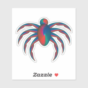 Psychedelic Spider Abstract Neon Creature