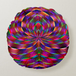 Psychedelic Spider....... Round Cushion