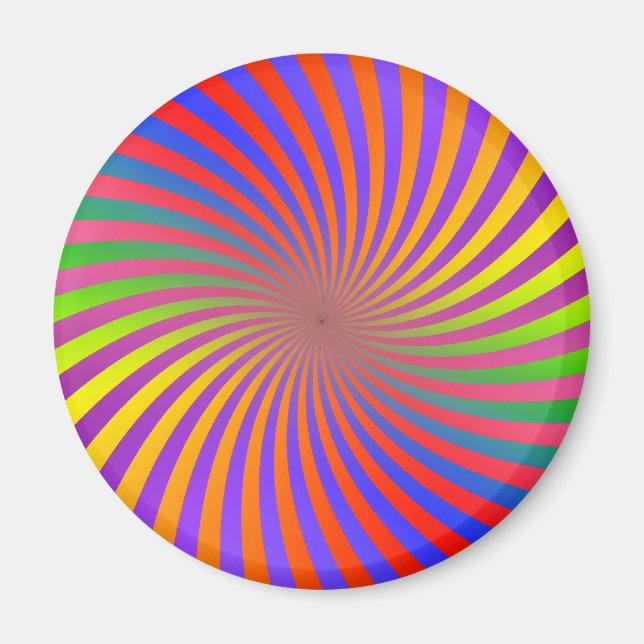Psychedelic Spiral Design: Magnet (Front)