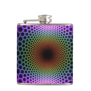 Psychedelic Spiral Hip Flask